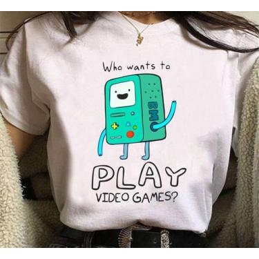 Imagem de Camiseta Adventure Time Beemo Play - sneko, Branco, M blusinha
