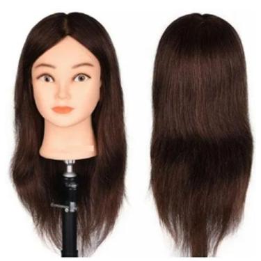 Imagem de Cabeça De Treino Cabelo 80% Natural 20% Organico pra tranças - A.R Var