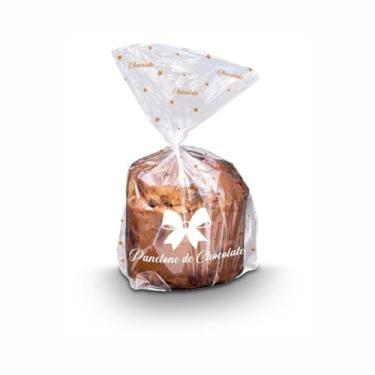 Imagem de Embalagem Plastica Panetone Chocolate 100 Gramas C/ 500 Un - MECCAPLAS