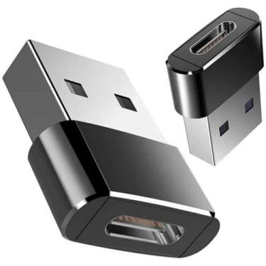 Imagem de Adaptador Conversor USB Type C Fêmea para USB Macho - PONTO DO NERD