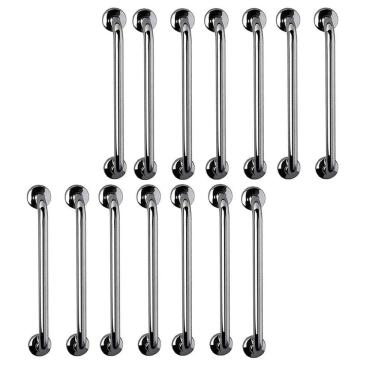Imagem de Barra de Apoio 60cm Inox Kit 14 Unidades Gestante Idoso Deficiente Banheiro Box Corrimao Segurança Acessibilidade Suporte