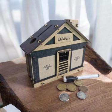 Imagem de Cofre caixa Dinheiro Wood box Japones KAKEBO BANCO CASA P - INDÚSTRIA 