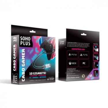 Imagem de Cabo de Rede Patch Cord Gamer Furukawa CAT.6 3.0 Metros Preto - T568A/