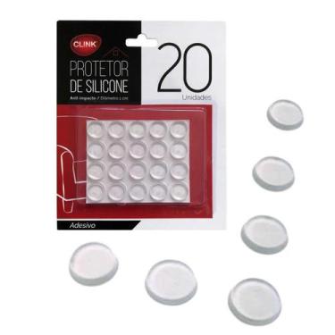 Imagem de Protetor de Silicone Redondo 20un pingo 1CM  anti-impacto - Clink