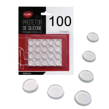 Imagem de Protetor de Silicone Redondo 100un pingo 1CM  anti-impacto - Clink