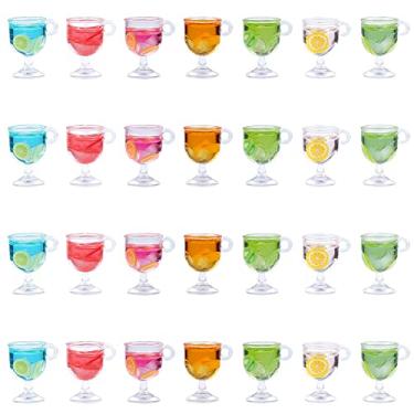 Imagem de SUNNYCLUE 1 caixa de 32 peças mini pingentes de garrafa de resina pingentes de suco pingentes de chá de frutas pingentes de joias para fabricação de joias para brincos pulseira faça você mesmo,