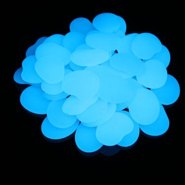 Imagem de Pedras que brilham no escuro, pedras que brilham, seixos de jardim, pedras de cascalho que brilham, pedras decorativas para decoração de presente de aquário de aquário (forma de floco, 44 peças, 315