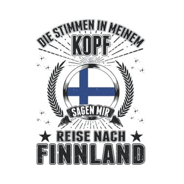 Imagem de Finnland Notizbuch: Finnland Urlaub Finnische Flagge/Die Stimmen in meinem Kopf Sagen mir Reise nach Finnland / 6x9 Zoll / 120 linierte Seiten