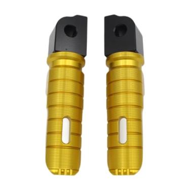 Imagem de QccHieUs 1 par de apoios para os pés traseiros de cicleta, pedais de descanso para, peças de reposição profissionais, substituição de pinos, Amarelo