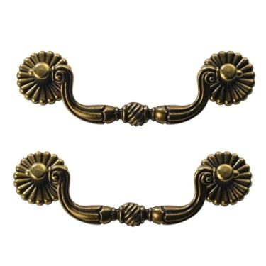 Imagem de Puxador de gaveta antigo, puxadores de porta, puxadores de gaveta, alça de liga de mobília, puxadores de armário vintage, puxador retrô (2, tipo 1)