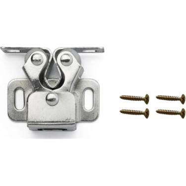 Imagem de Kit 10 Fecho Rolete Para Móveis Pressão Trava Porta Armário