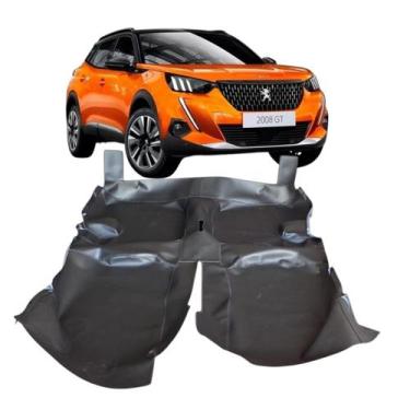 Imagem de Tapete Assoalho Vinil luxo  Preto Fosco Peugeot 2008 2015/21 - MANOS T