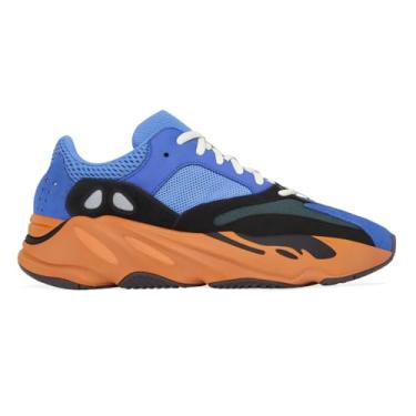 Imagem de adidas Yeezy Boost 700 V2 Tênis masculino casual com cadarço - cinza, azul, laranja, 8