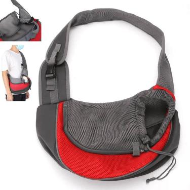 Imagem de Bolsa Canguru Cachorro Cao Gato Pet Carregador Animal de Estimaçao Mochila Pequeno Porte Ombros Costas Viagem Lazer Transporte Passeio