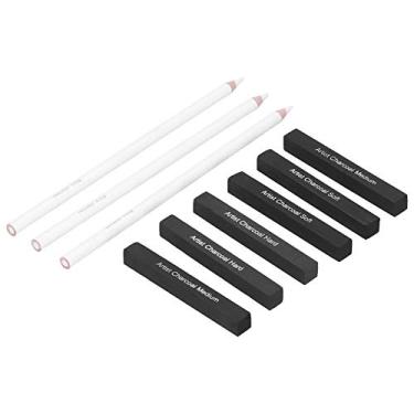 Imagem de Lápis de Carvão Branco Desenho de Carbono para Arte Esboço Acessórios para Pintura Branca Carvão de Carvão Branca Lápisssketch Branco Pensketch de Venenketch Lápisscharcoal