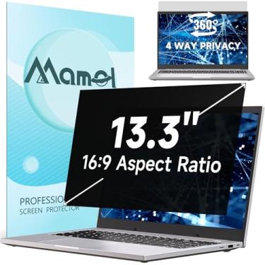 Imagem de Tela de privacidade de 360° para laptop 13,3 polegadas 16:9, escudo de privacidade de monitor de computador de 4 vias, filtro de luz azul fosco antirreflexo compatível com Lenovo Hp Dell Acer Asus