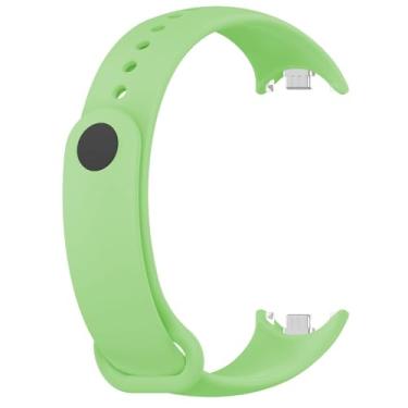 Imagem de FFHDJL Pulseira de borracha para mi band 8 cinta nfc acessórios esporte relógio inteligente pulseira correa xiaomi miband 8 cinta pulseiras(Matcha)