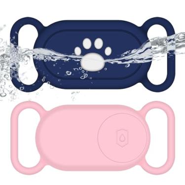 Imagem de SZJCLTD Para Samsung Galaxy SmartTag2 Suporte de coleira de cachorro, pacote com 2 capas de silicone antiperda à prova d'água para Galaxy Smart Tag 2 para coleiras de gato e cães de estimação