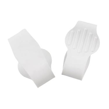 Imagem de Colaxi 2x Silicone Lace Shoe Tampa de renda para atletas multiuso Equipamento de futebol reutilizável Equipamento de futebol, Branco