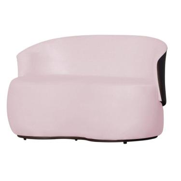 Imagem de Poltrona Namoradeira Sofá Orgânico 2 Lugares Beatriz Suede Composê Com Marrom