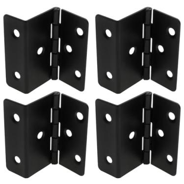 Imagem de sunnates 4 peças de dobradiça retrô de três dobras, dobradiças no peito, três dobras, três dobras, ferragens vintage (com parafusos) para portas, armários, móveis, caixas de joias vintage