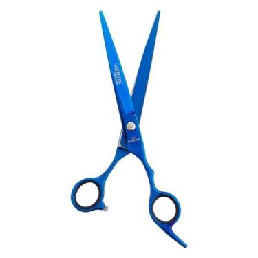 Imagem de Tesoura Profissional Blue Titanium Laser 7,0 Vertix