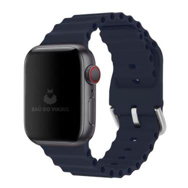 Imagem de Pulseira Silicone Oceano Fivela Compatível com Apple Watch - Baú do Vi