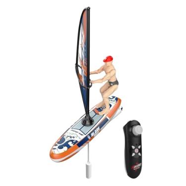 Imagem de Barcos de controle remoto de brinquedos para água, barco de controle remoto,Brinquedos de praia para crianças de 8 a 12 anos - Com luzes LED, 2,4 GHz navegando para aventuras ao ar livre, pesca por la