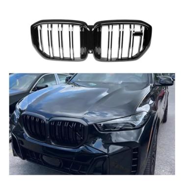 Imagem de Acessórios para carro grade dianteira do para-choque, compatível com bmw g05 lci x5 2023 2024, grade preta brilhante com furo para câmera(Matt Black)