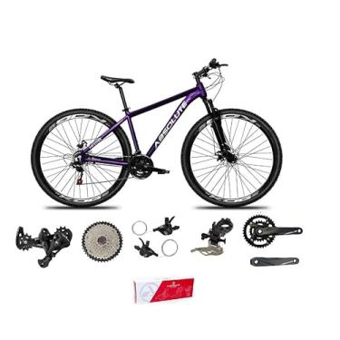 Imagem de Bicicleta Aro 29 Absolute Nero 5 Kit 2x9 Freio Hidráulico K7 11/40 Pedivela 24/38 Suspensão Trava (Roxo, 19)