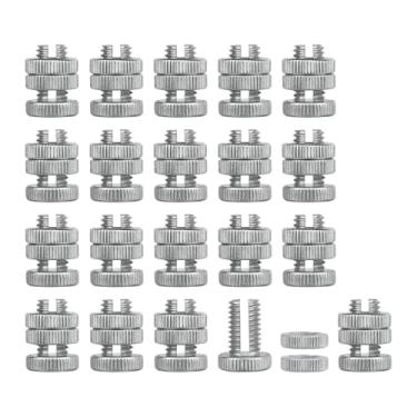 Imagem de Coshar 20 braçadeiras de parafuso divididas de alumínio grampos de porca dividida braçadeira de parafuso dividido para conexão de haste de aterramento