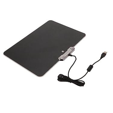 Imagem de Mouse Pad de Jogos LED RGB, Mouse Pad Rígido Com 7 Modos de Iluminação e 1 Modo Dinâmico, Controle de Toque, Com Suporte de Borracha para Jogadores de Desktop, 13,75 X 9,8 pol.