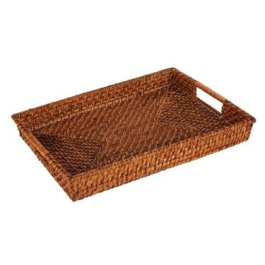 Imagem de Bandeja Rattan Natural Retangular 31X45x5.5Cm - Kenya