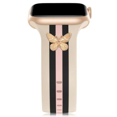 Imagem de Pulseira de relógio Bagoplus Designer Silicone para Apple Watch 38-49 