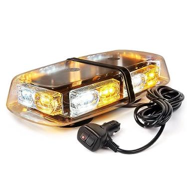 Imagem de Xprite 36 luzes de LED de barra estroboscópica para telhado, 16 modos intermitentes, luz de perigo de aviso com base magnética para veículos de emergência, caminhões, limpa-neve, construção, carros,