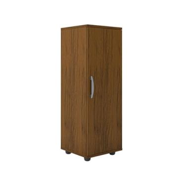 Imagem de Armário Multiuso 1 Porta, Organizador com Prateleiras (Marrom)