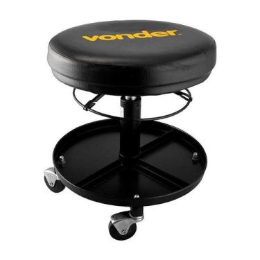 Imagem de Banqueta c/rodinhas e bandeja mecânico acolchoada regulável - VONDER