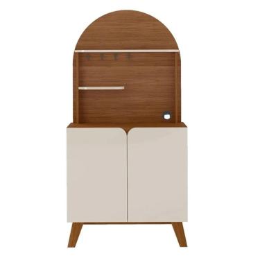 Imagem de Buffet Cantinho do Café 2 Portas Viena Cedro e Off White 80cm
