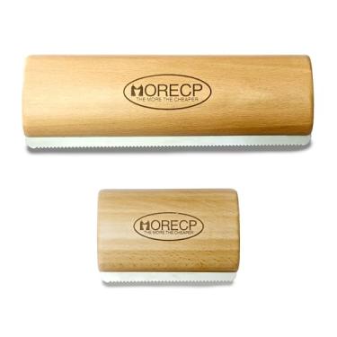Imagem de MORECP (20 cm e 10 cm) Ferramenta de limpeza para cavalos, cães e gatos, escova de cavalos, pente de curry durável para todos os tipos de cabelo, ferramenta de remoção de pelos de animais de estimação