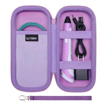 Imagem de L LTGEM Estojo Compatível Com Caneta De Impressão 3D Scrib3D P1/Advanced, Cabo Carregamento, Plugue E Filamento, Roxo (Somente Estojo)