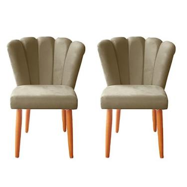 Imagem de Kit 2 Cadeiras Poltrona Sala de Jantar Penteadeira Reforçada Decorativ