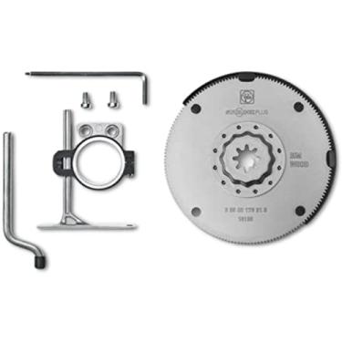 Imagem de Fein Conjunto de lâminas de serra Starlock Plus HSS com batente de profundidade - Corte de precisão para cortes longos e retos em madeira, bimetálico com dentes definidos, diâmetro de 3-15/40.6 cm