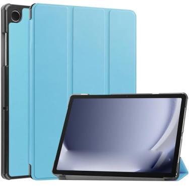 Imagem de Compatível com Samsung Galaxy Tab A9 Plus SM-X210/SM-216/SM-X218 Capa de 11 polegadas Capa inteligente para tablet tripla, capa protetora leve, capa traseira rígida para PC, capa fina, Auto Wake Sleep