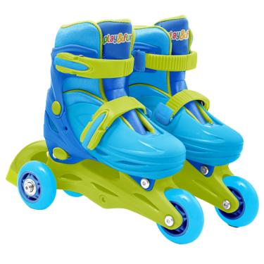 Imagem de Kit Patins Roller Azul 28-31 Play&Fun