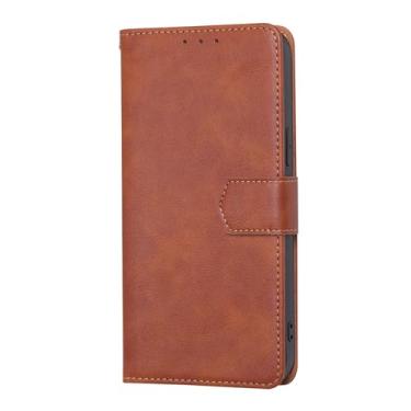 Imagem de LYJSMGZ Capa flip para iPhone 16E, homens e mulheres, carteira de couro fosco com bloqueio de RFID, capa de telefone fólio TPU macio à prova de choque, laranja, 16E