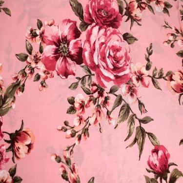 Imagem de Stylish FABRIC 149,9 cm de largura 100% poliéster mecânico cetim Chiffon-crepe tecido por jarda - 100 g/m², leve, antirrugas, não esticado, cachecóis, blusas e DIY, rosa empoeirado, 5 jardas