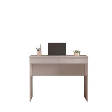Imagem de Escrivaninha 2 Gavetas com Chave Felicia 105cm Off White - JCM Movelaria