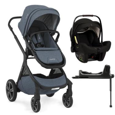 Imagem de Carrinho Demi Grow Cinza Lake Aspen + Bebê Conforto Pipa Next Preto Riveted + Base Isofix Next – Nuna