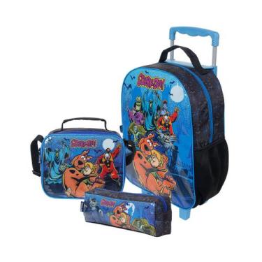 Imagem de Combo Infantil Menino - Mala G + Lancheira + Estojo G - Scooby Doo - D