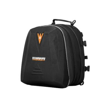Imagem de CIADAZ Bolsa traseira para motocicleta, grande capacidade, à prova d'água, ajustável, 20l-28l, bolsa para capacete completo, mochila para motocicleta